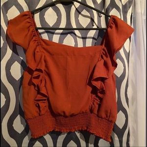 Orange reddish crop top